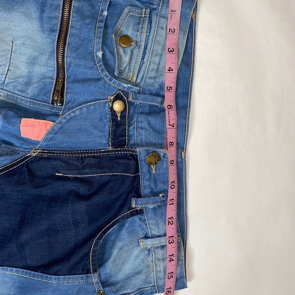 P.O.V jeans with multiple pockets/patchwork/zipper - Picture 4 of 16